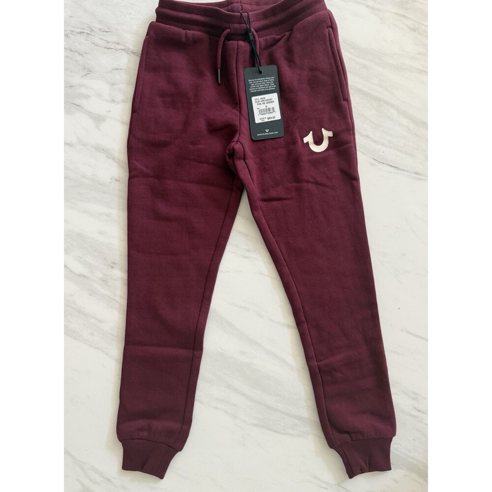 Kids True Religion Red Horseshoe Logo Sweatpants Joggers Kids Size Small $69